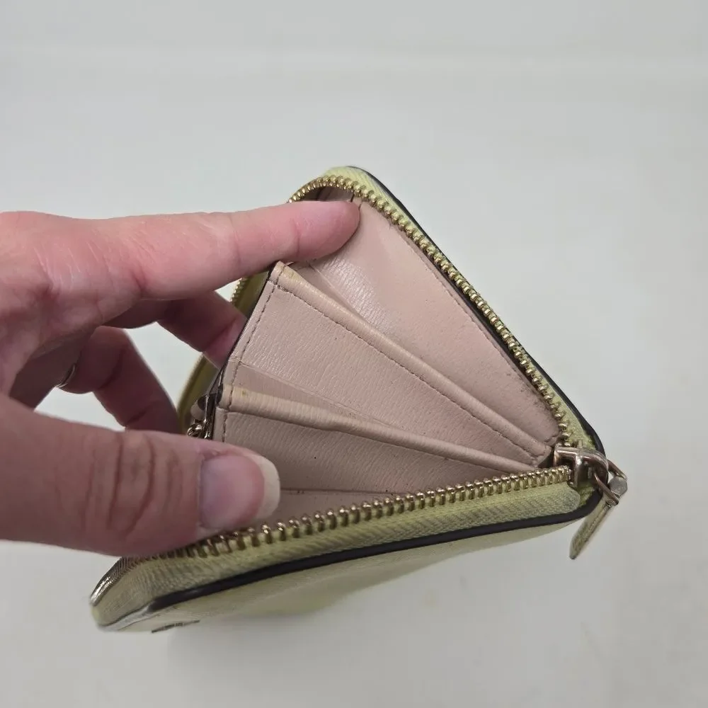 KATE‎ SPADE Pre-Loved Light Lime Green Zipper Top Wallet